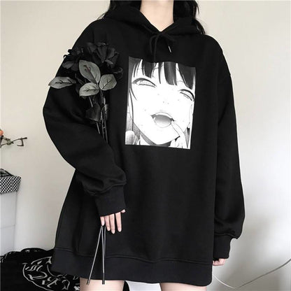 Gothic YUMEKO JABAMI Harajuku Oversized Hoodie MK053 - KawaiiMoriStore