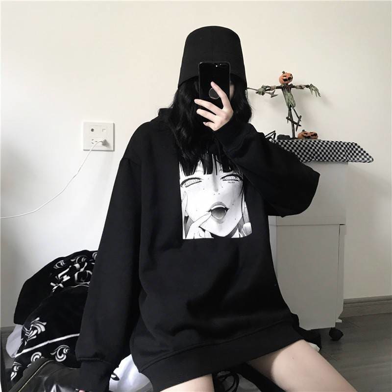 Gothic YUMEKO JABAMI Harajuku Oversized Hoodie MK053 - KawaiiMoriStore