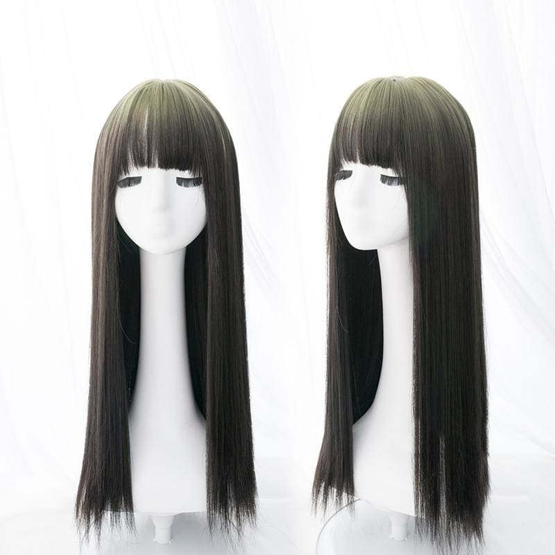Gradient Gray Long Straight Lolita Wig MM1232 - KawaiiMoriStore