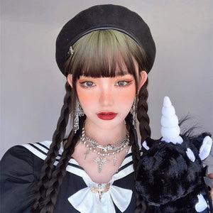 Gradient Gray Long Straight Lolita Wig MM1232 - KawaiiMoriStore