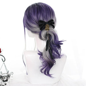 Gradient Purple Grey Wave Long Wig MK14945 - KawaiiMoriStore