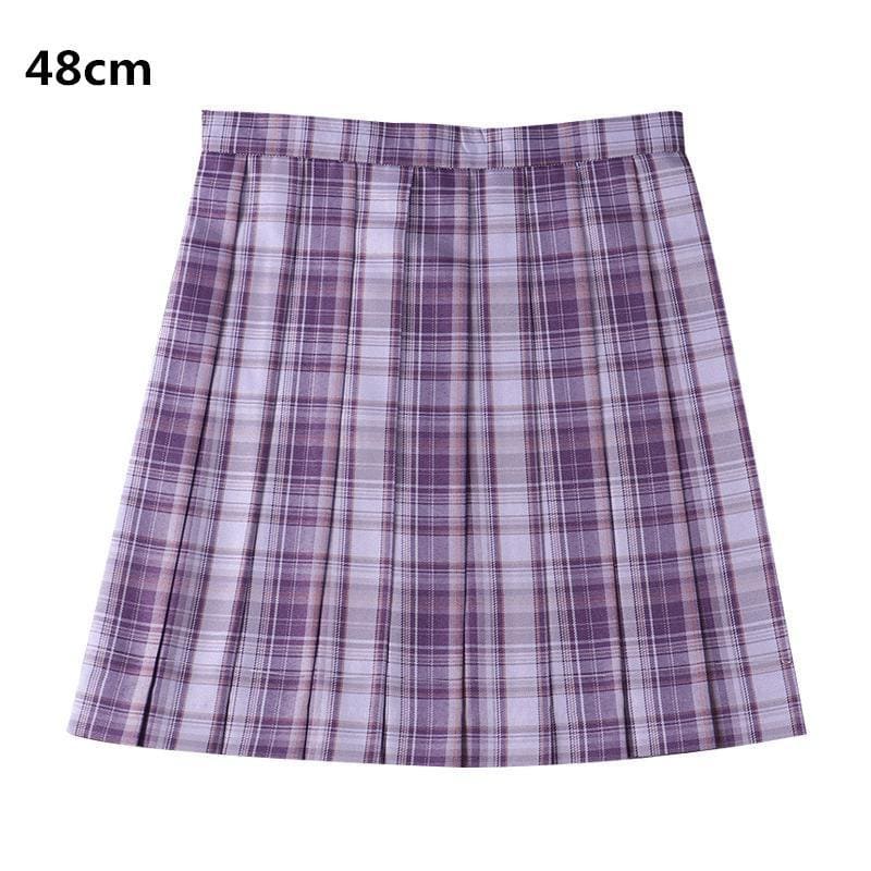 [Grape Soda] High Waist Pleated Skirts JK School Uniform MK15490 - KawaiiMoriStore