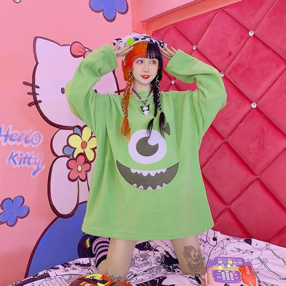 Green Funny Monster Tee Shirt MM0710 - KawaiiMoriStore