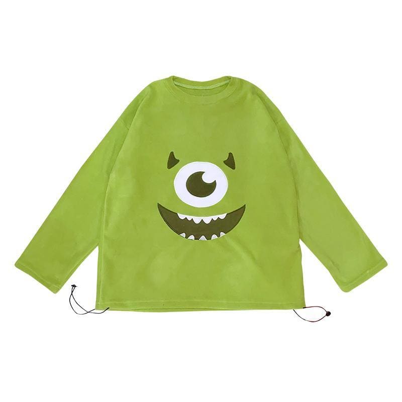 Green Funny Monster Tee Shirt MM0710 - KawaiiMoriStore