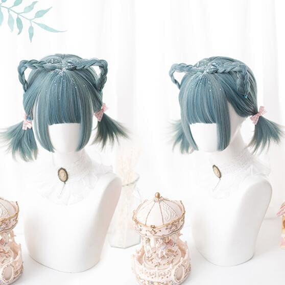 Green Lolita Mixed Color Short Wig MK0021 - KawaiiMoriStore