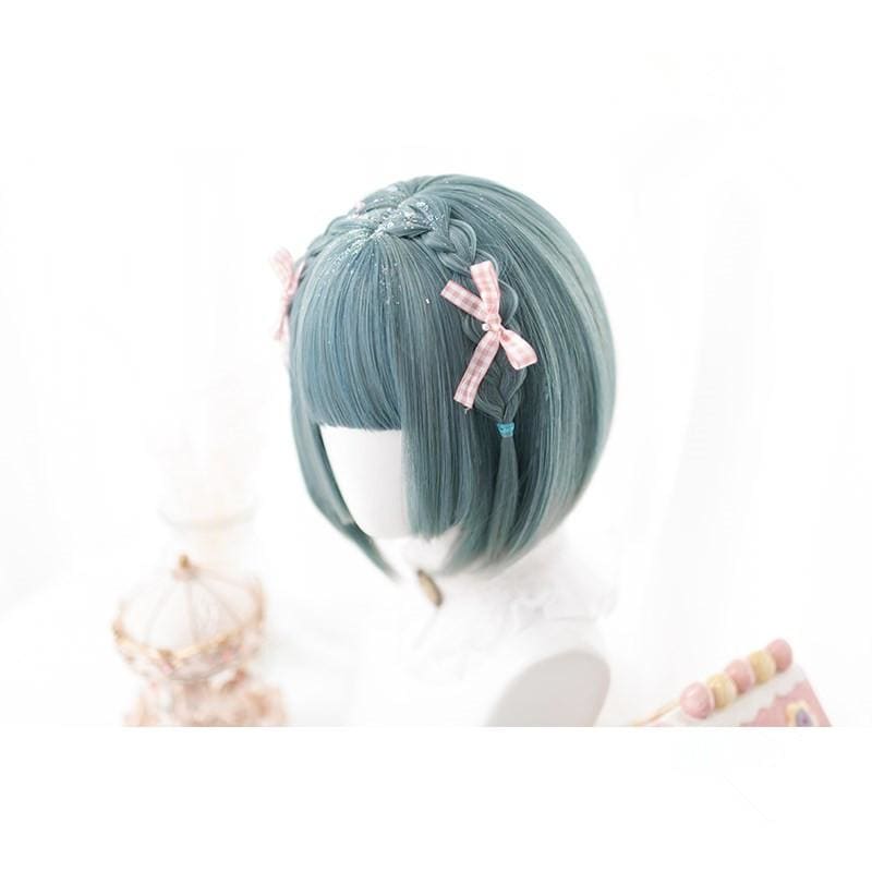 Green Lolita Mixed Color Short Wig MK0021 - KawaiiMoriStore