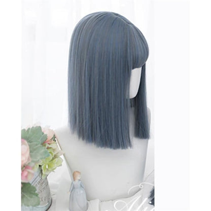 Green/Blue Natural Straight Lolita Cosplay Wig MK15078 - KawaiiMoriStore