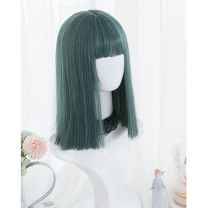 Green/Blue Natural Straight Lolita Cosplay Wig MK15078 - KawaiiMoriStore