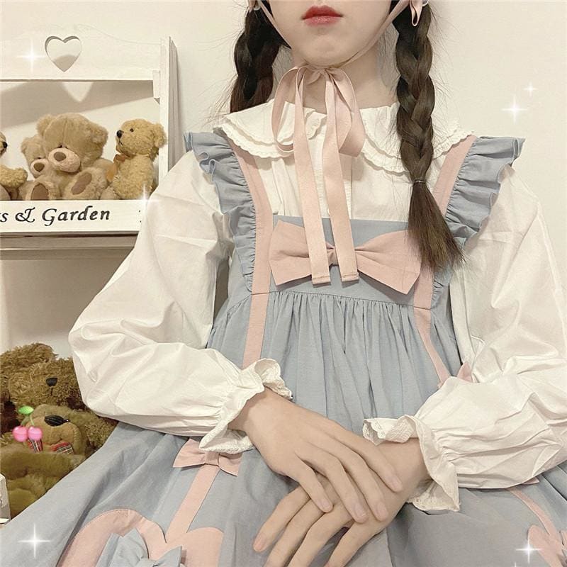 Greylily Pastel Kawaii Princess Pinafore Dress - kawaii 