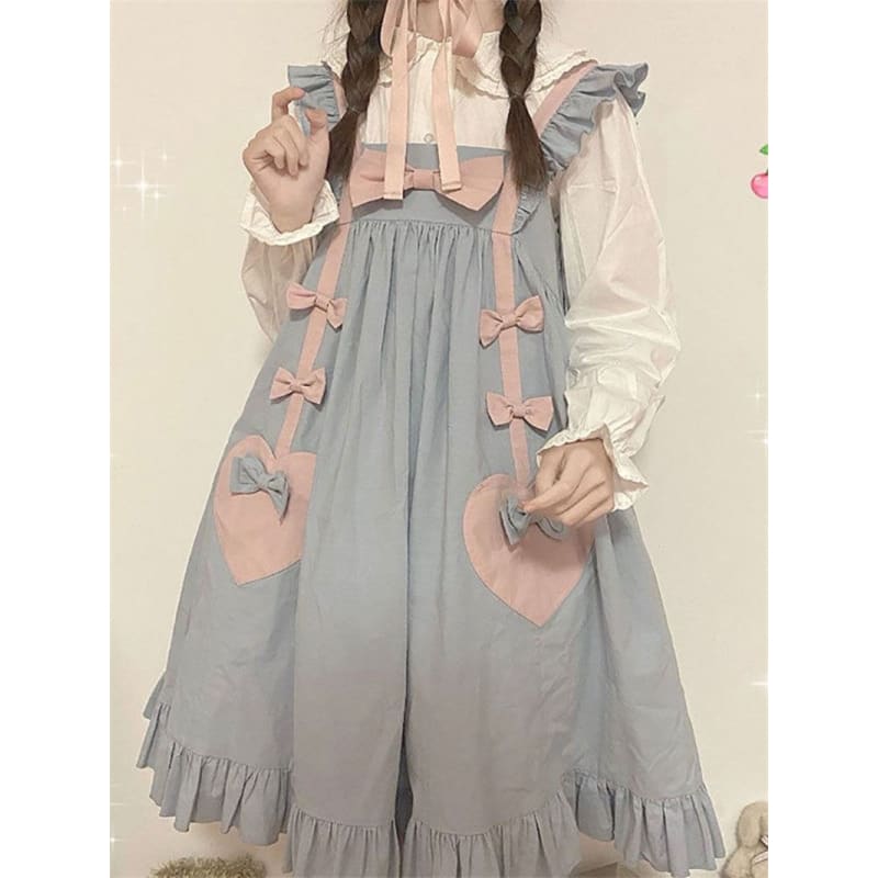 Greylily Pastel Kawaii Princess Pinafore Dress - kawaii 