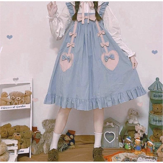 Greylily Pastel Kawaii Princess Pinafore Dress - kawaii 