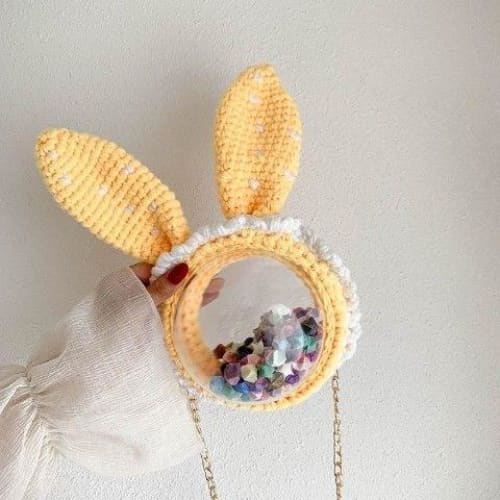 Hand-stitcHed Cute Cartoon Bunny Shoulder Bag MK0462 - KawaiiMoriStore