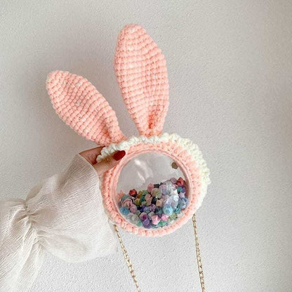 Hand-stitcHed Cute Cartoon Bunny Shoulder Bag MK0462 - KawaiiMoriStore