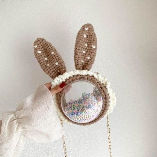 Hand-stitcHed Cute Cartoon Bunny Shoulder Bag MK0462 - KawaiiMoriStore