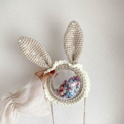 Hand-stitcHed Cute Cartoon Bunny Shoulder Bag MK0462 - KawaiiMoriStore