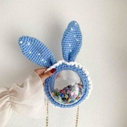 Hand-stitcHed Cute Cartoon Bunny Shoulder Bag MK0462 - KawaiiMoriStore