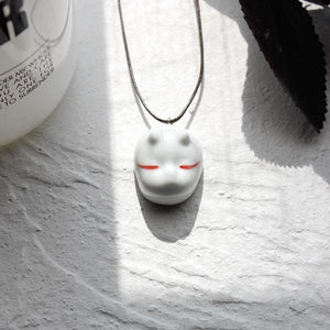 Handmade Ceramics Mask Necklaces MK229 - KawaiiMoriStore