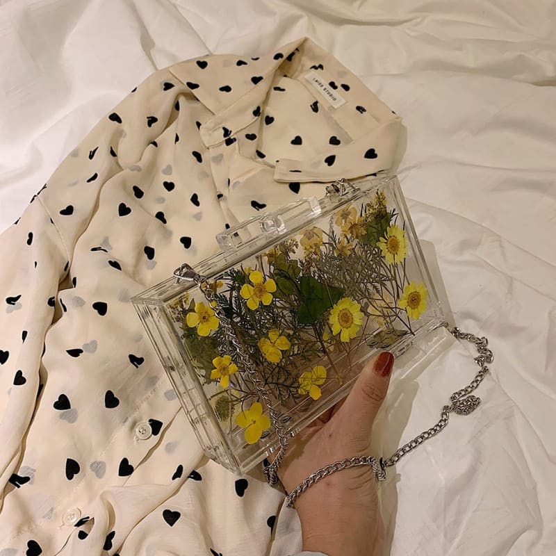 Happy Daisy Aesthetic Acrylic Clutch Bag