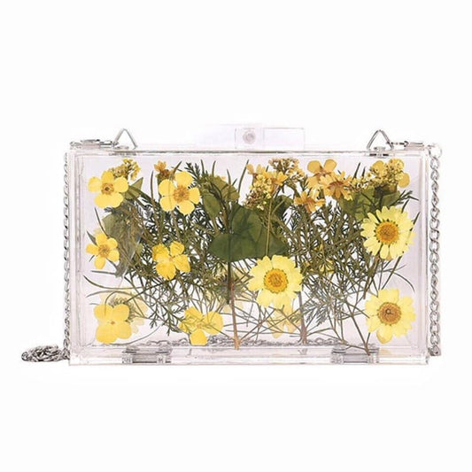 Happy Daisy Aesthetic Acrylic Clutch Bag