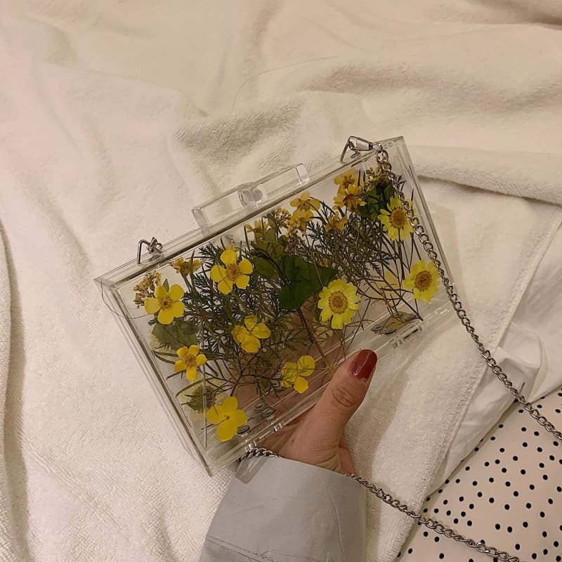 Happy Daisy Aesthetic Acrylic Clutch Bag