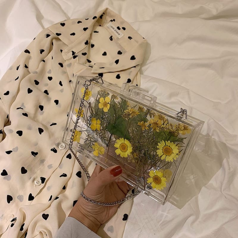 Happy Daisy Aesthetic Acrylic Clutch Bag