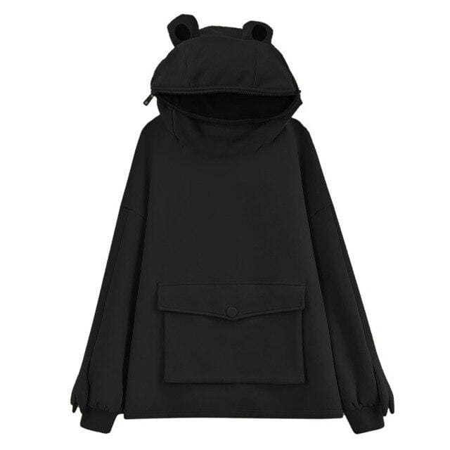 Harajuku Can Sealed Frog Casual Hooded Hoodies Pullover MK15423 - KawaiiMoriStore