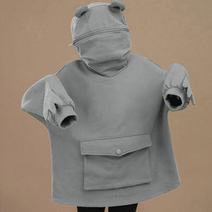 Harajuku Can Sealed Frog Casual Hooded Hoodies Pullover MK15423 - KawaiiMoriStore