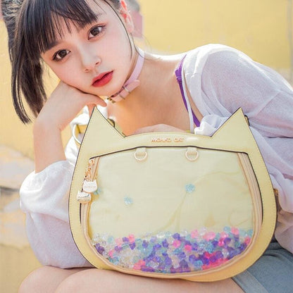 Harajuku Kawaii Cat Ear Lolita Transparent Handbag MK0756 - KawaiiMoriStore