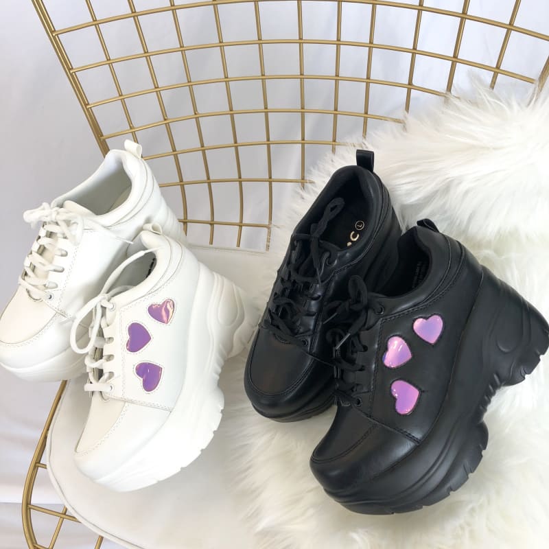 Harajuku Lolita Lace-up MKorts Thick Base High-heeled Shoes MK15093 - KawaiiMoriStore