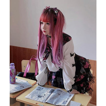 Harajuku Preppy Style Kawaii Lolita Cake Mini Skirts JK Uniform Suit MK124 - KawaiiMoriStore