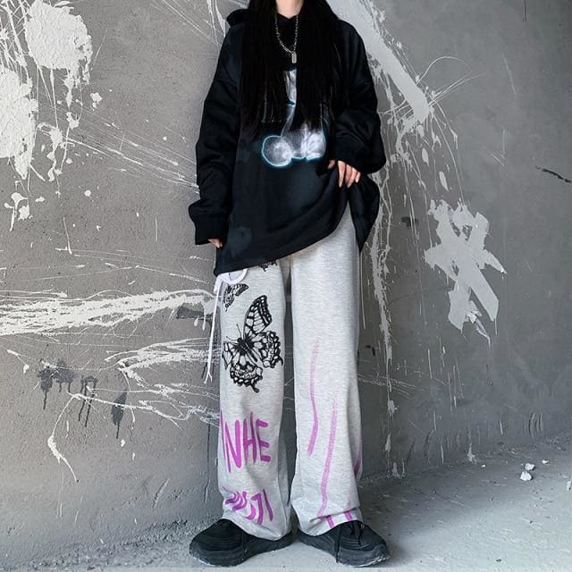 Harajuku Printed Unisex Pants - pants