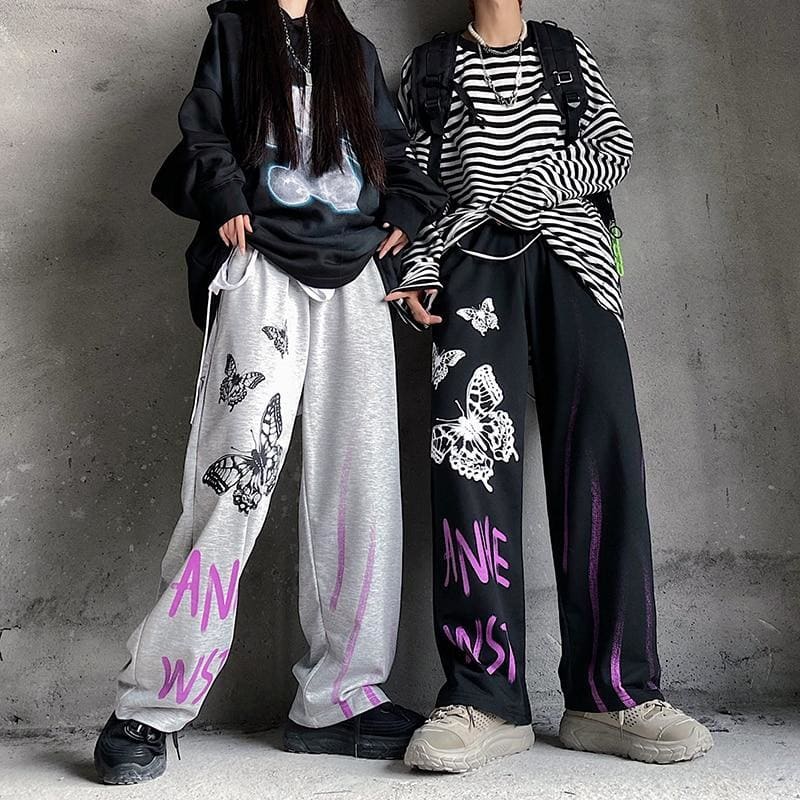 Harajuku Printed Unisex Pants - pants