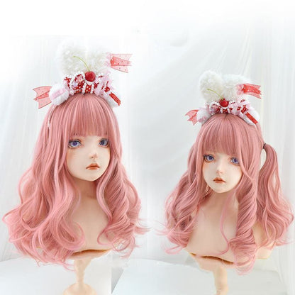 Harajuku Sweet Pink Lolita JK Long Curly Hair MK15773 - KawaiiMoriStore