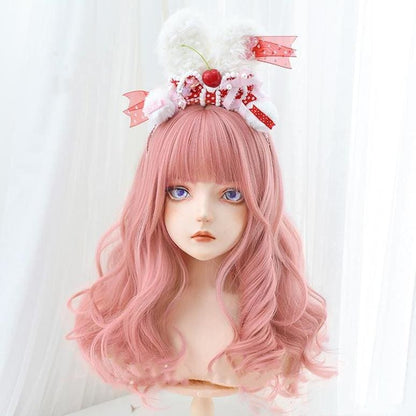 Harajuku Sweet Pink Lolita JK Long Curly Hair MK15773 - KawaiiMoriStore