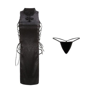 High Split Bandage Mini Dress Qipao Lingerie Cheongsam Uniform MK108 - KawaiiMoriStore