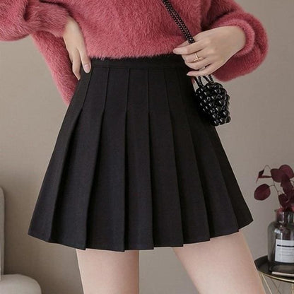 High Waist Pleated Skirt MK15898 - KawaiiMoriStore