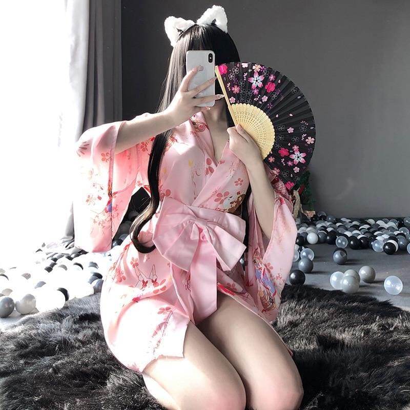 Japanese Style Kimono Cosplay Uniform Pajamas MK200 - KawaiiMoriStore