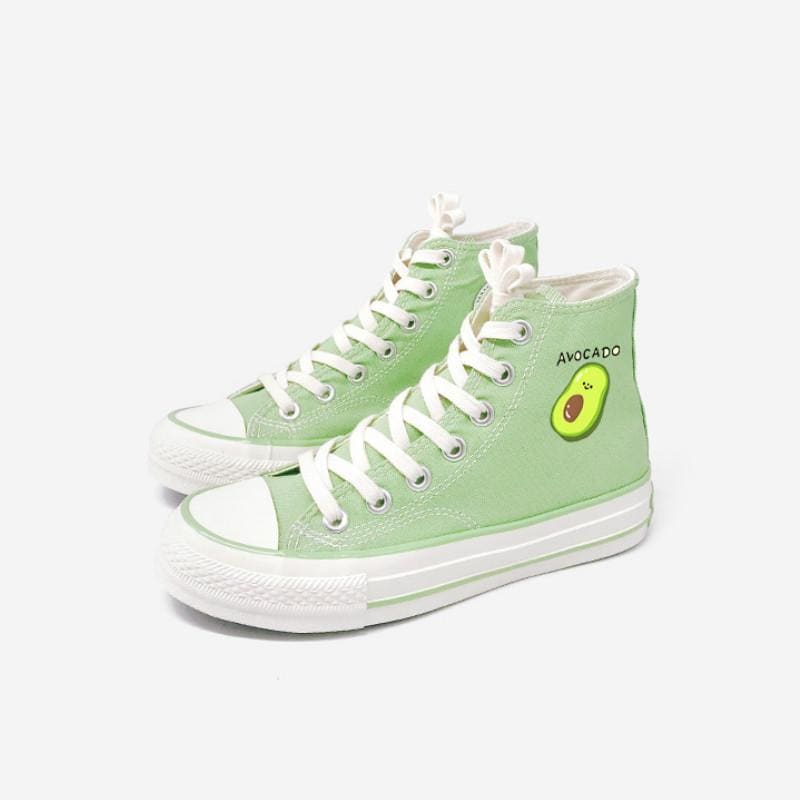 Jfashion Avocado Canvas Shoes MK14877 - KawaiiMoriStore