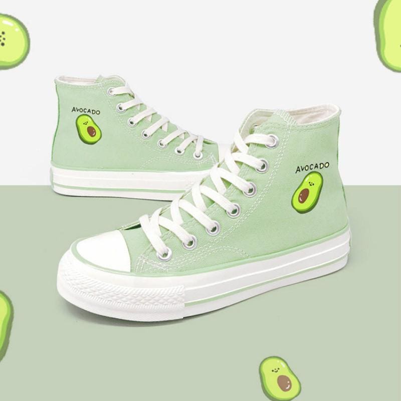 Jfashion Avocado Canvas Shoes MK14877 - KawaiiMoriStore