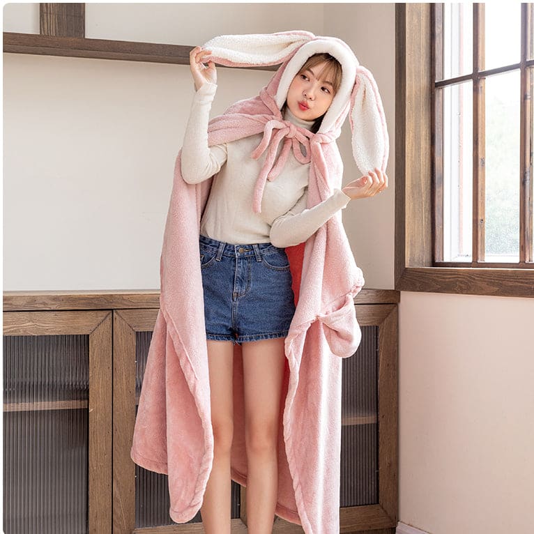 Kawaii Animal Bunny Fleece Cape ME66 - cape