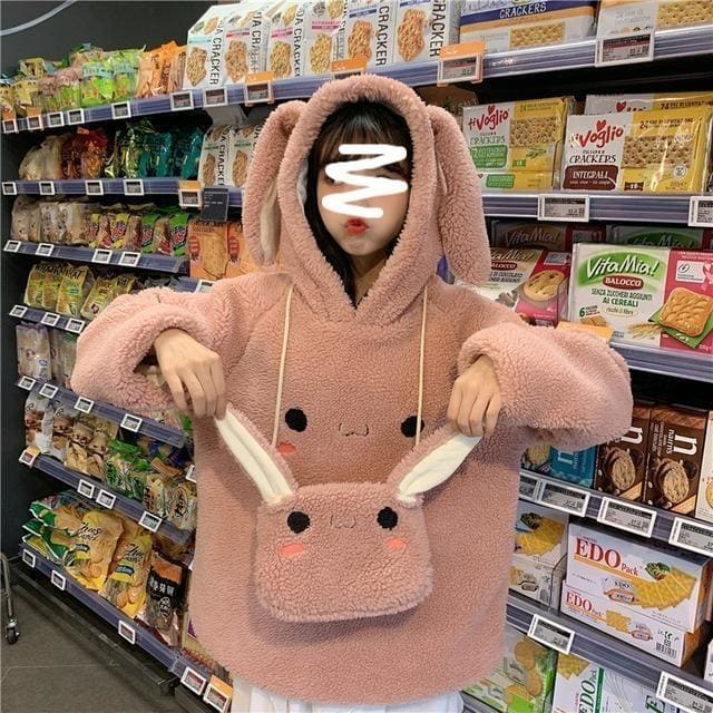 Kawaii Bunny Ear Hoodie Pullover MK15272 - KawaiiMoriStore