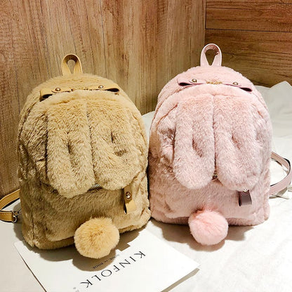 Kawaii Bunny Ear Plush Backpack MK15635 - KawaiiMoriStore