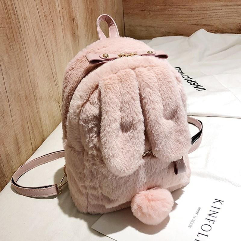 Kawaii Bunny Ear Plush Backpack MK15635 - KawaiiMoriStore