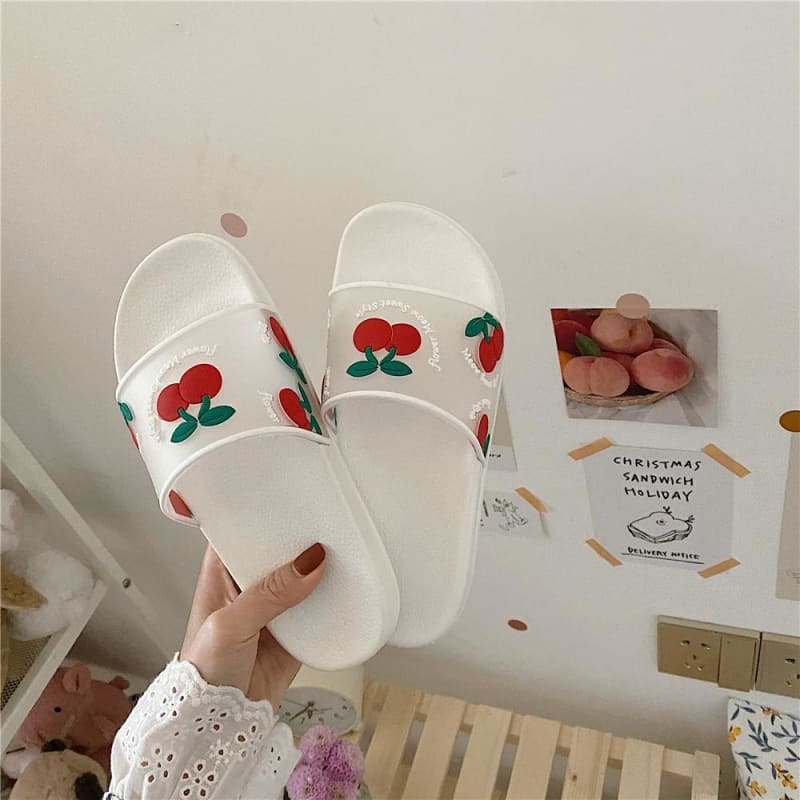 Kawaii Cartoon Fruit Beach Slippers MK14840 - KawaiiMoriStore