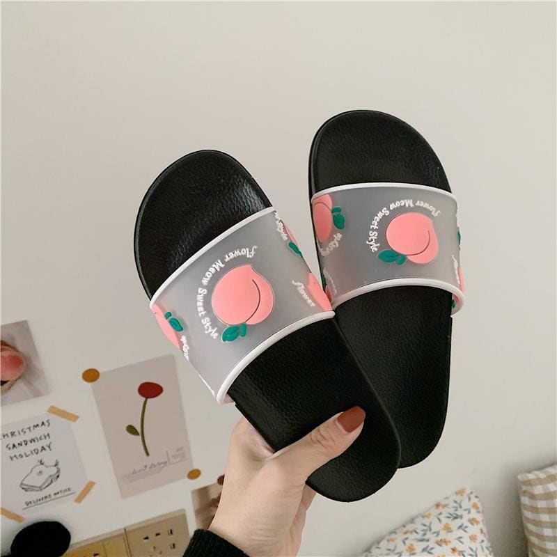 Kawaii Cartoon Fruit Beach Slippers MK14840 - KawaiiMoriStore