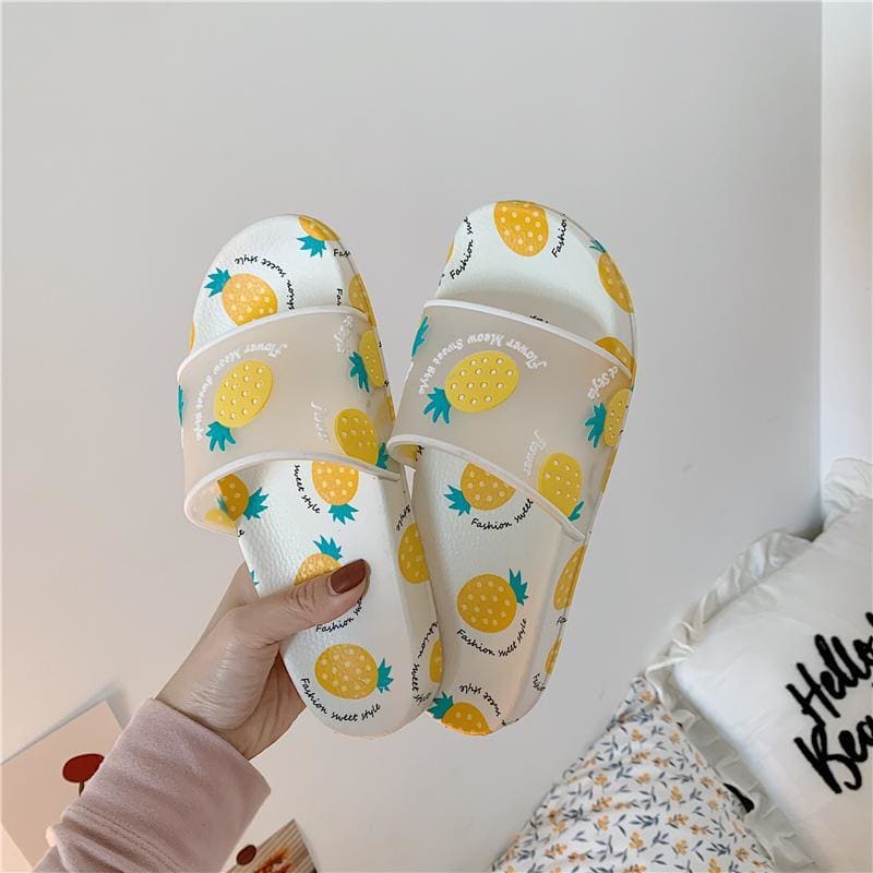 Kawaii Cartoon Fruit Beach Slippers MK14840 - KawaiiMoriStore