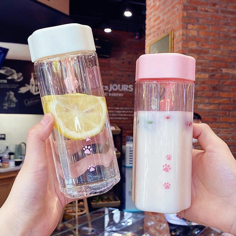 Kawaii Cat Claw Clear Water Bottle MK15276 - KawaiiMoriStore