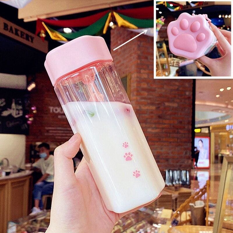 Kawaii Cat Claw Clear Water Bottle MK15276 - KawaiiMoriStore