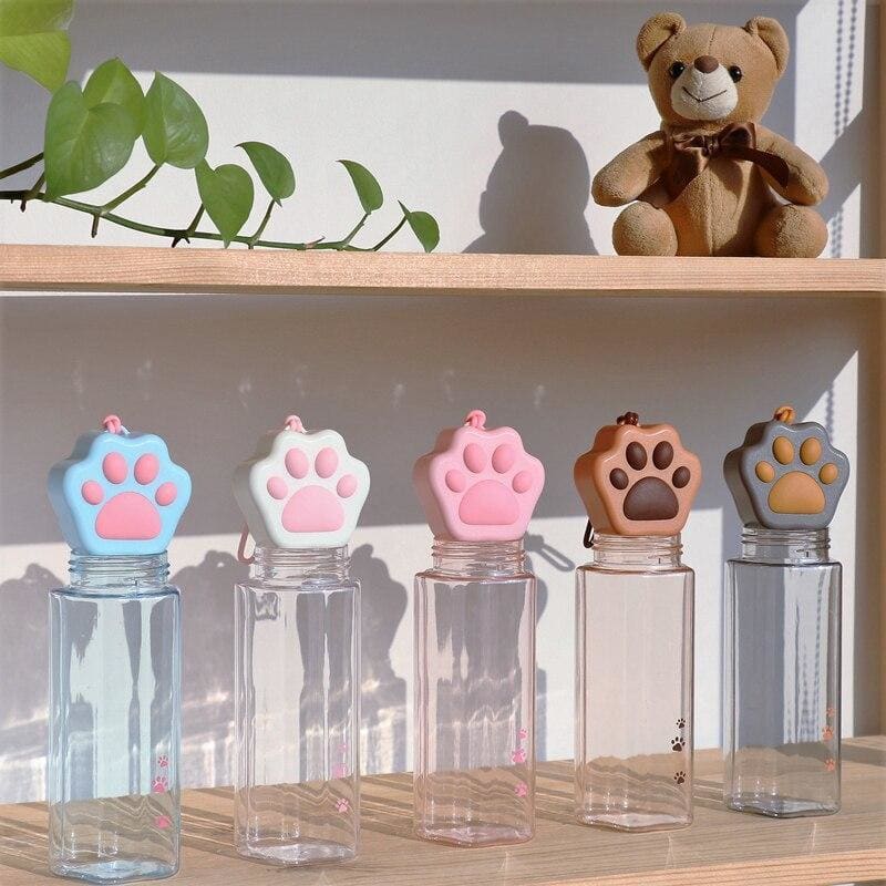 Kawaii Cat Claw Clear Water Bottle MK15276 - KawaiiMoriStore