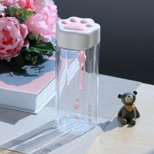 Kawaii Cat Claw Clear Water Bottle MK15276 - KawaiiMoriStore